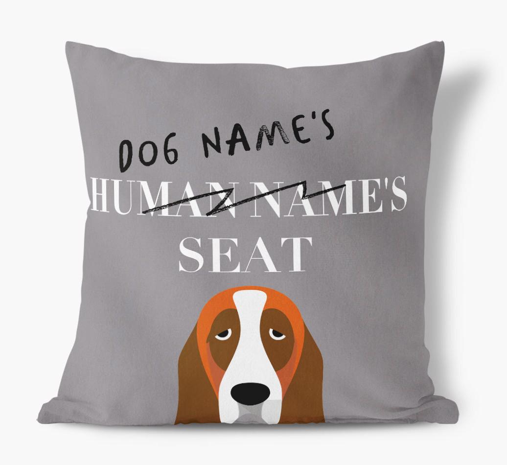 Human's Seat: Personalized {breedFullName} Canvas Pillow