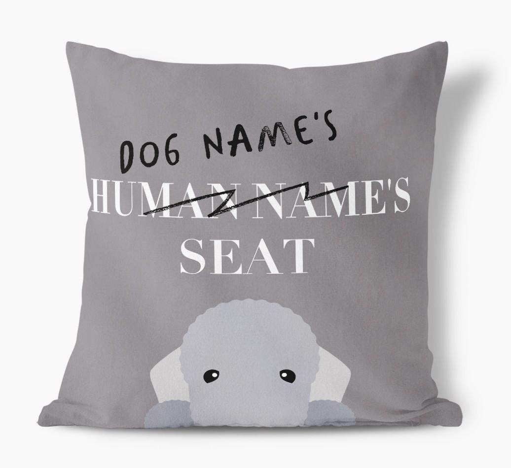 Human's Seat: Personalized {breedFullName} Canvas Pillow