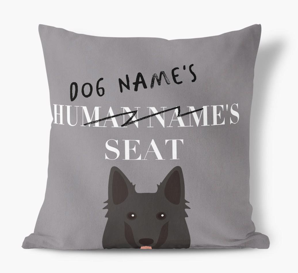 Human's Seat: Personalized {breedFullName} Canvas Pillow