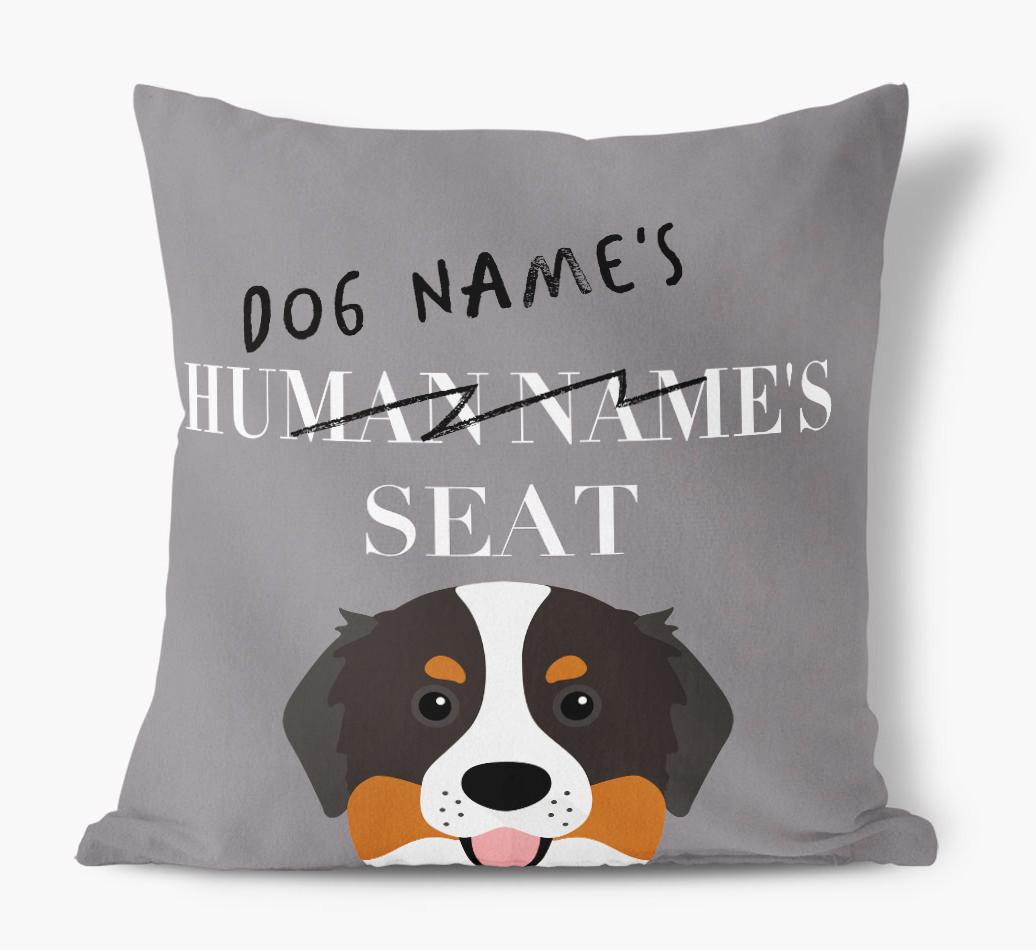 Human's Seat: Personalized {breedFullName} Canvas Pillow