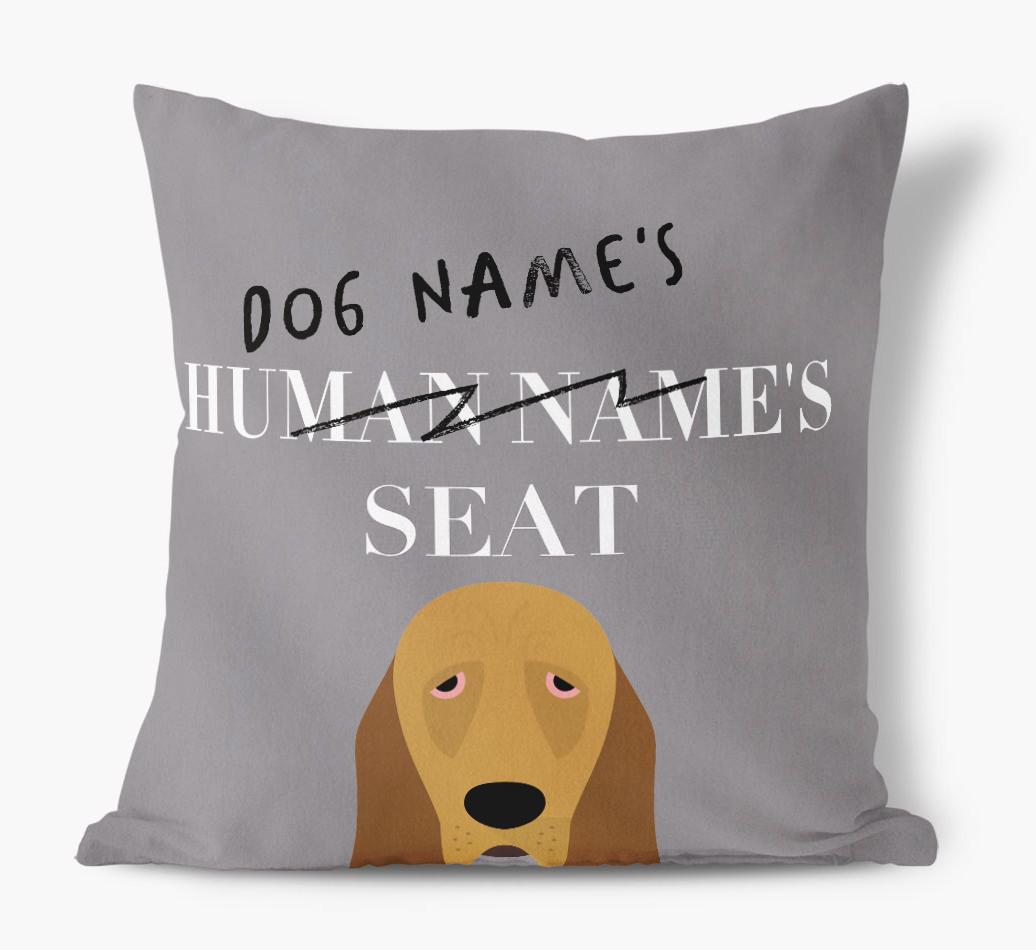 Human's Seat: Personalized {breedFullName} Canvas Pillow