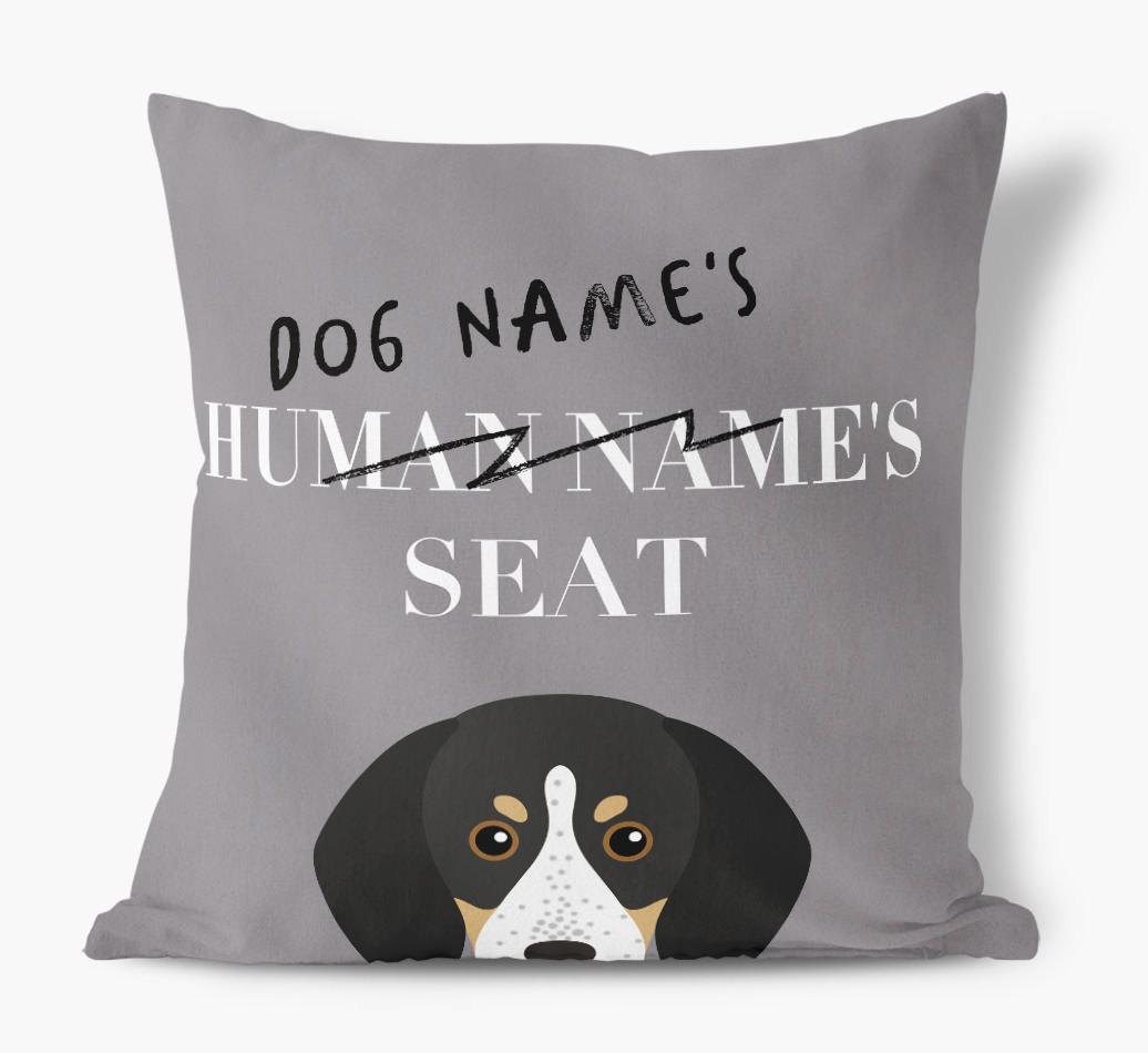 Human's Seat: Personalized {breedFullName} Canvas Pillow