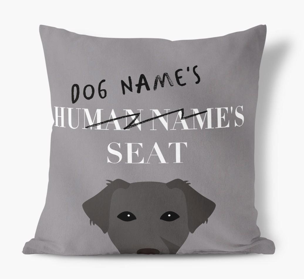 Human's Seat: Personalized {breedFullName} Canvas Pillow