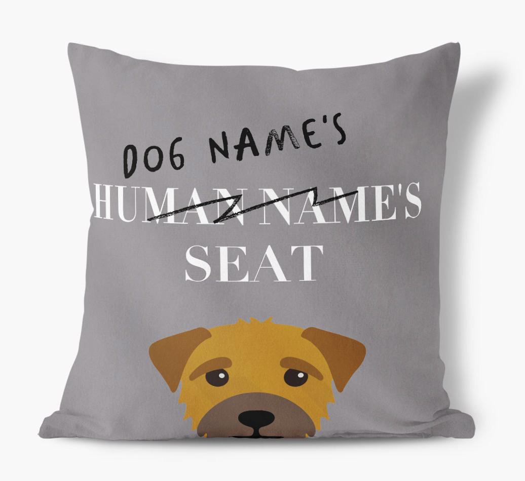 Human's Seat: Personalized {breedFullName} Canvas Pillow