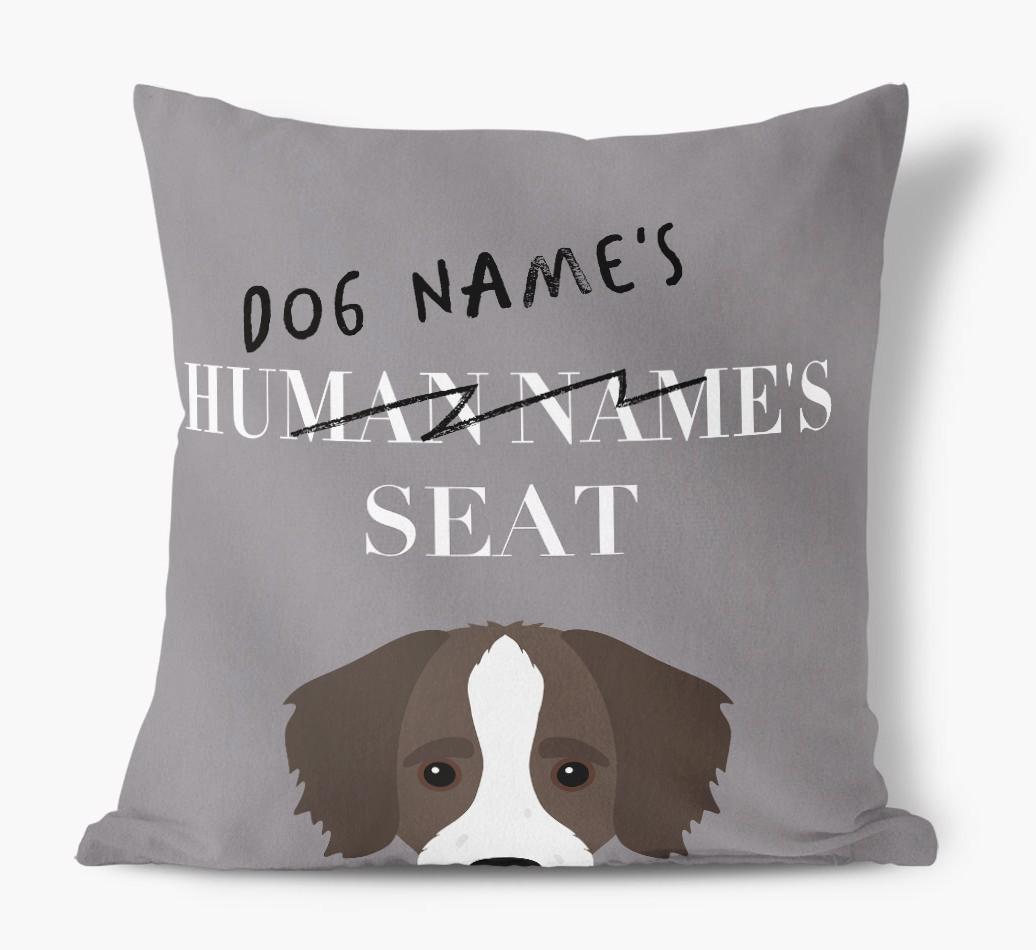 Human's Seat: Personalized {breedFullName} Canvas Pillow