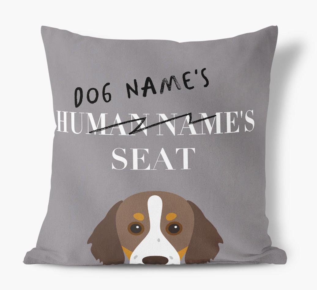 Human's Seat: Personalized {breedFullName} Canvas Pillow
