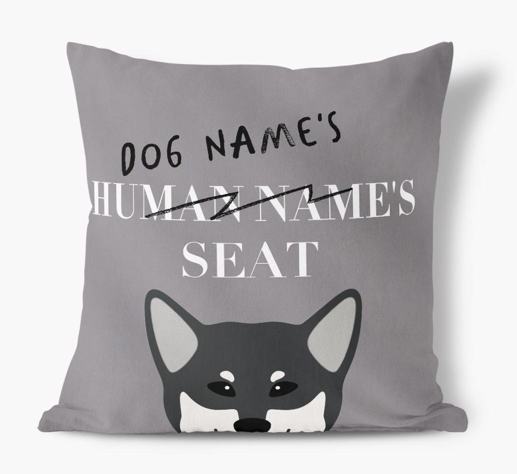 Human's Seat: Personalized {breedFullName} Canvas Pillow