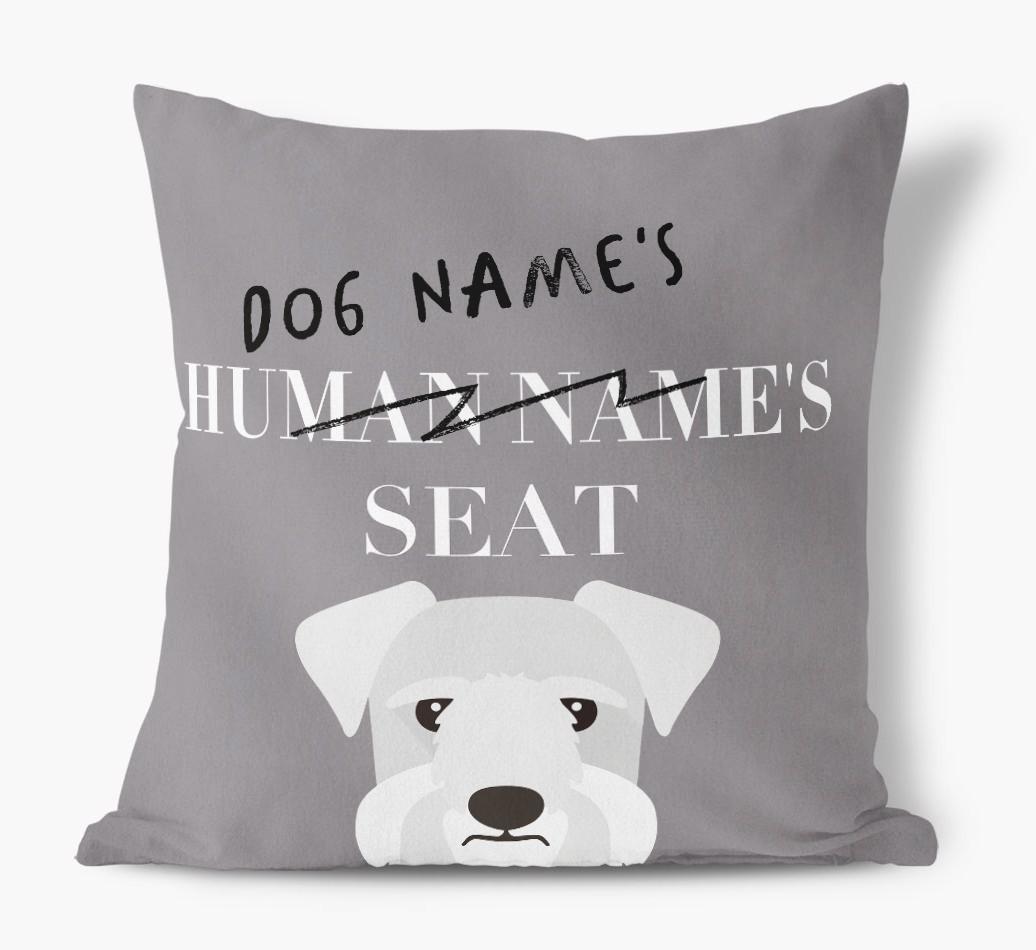 Human's Seat: Personalized {breedFullName} Canvas Pillow