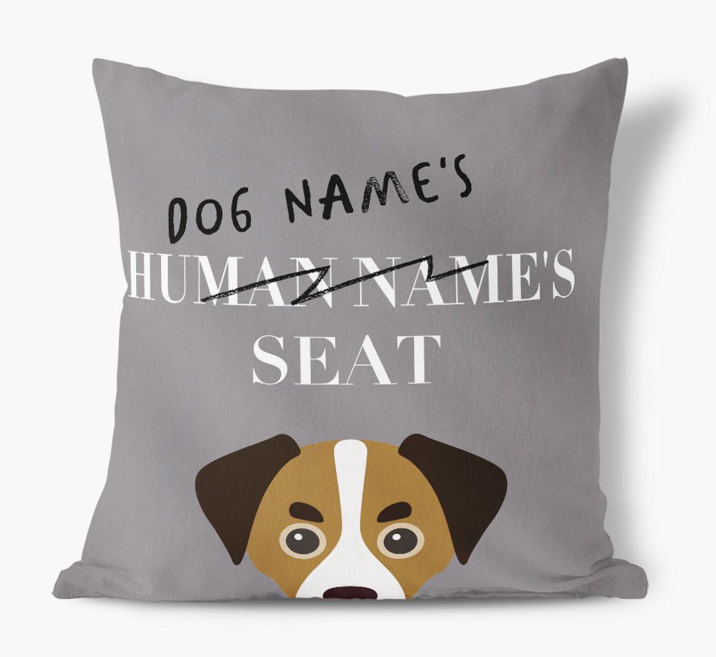 Human's Seat: Personalized {breedFullName} Canvas Pillow