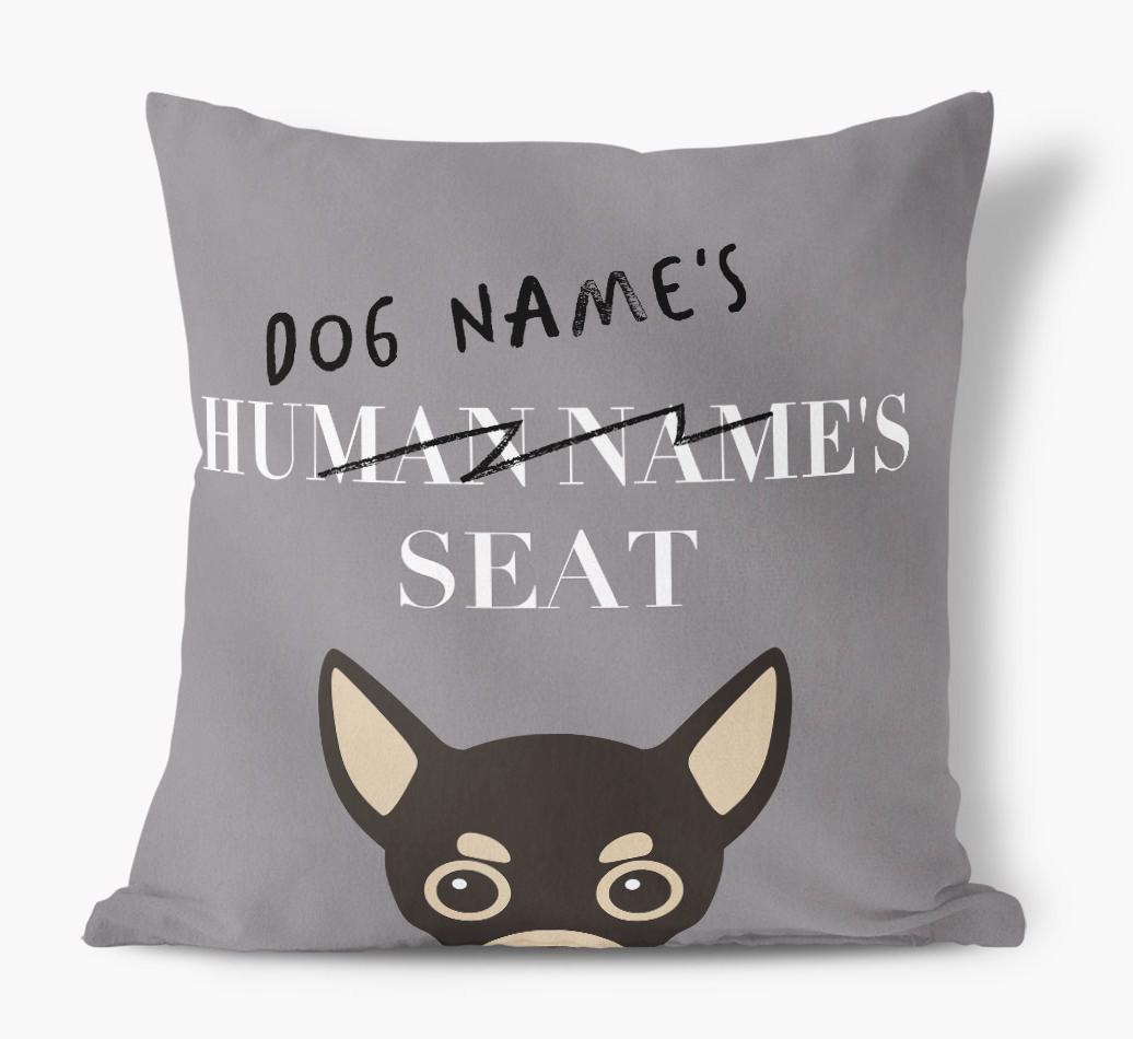 Human's Seat: Personalized {breedFullName} Canvas Pillow