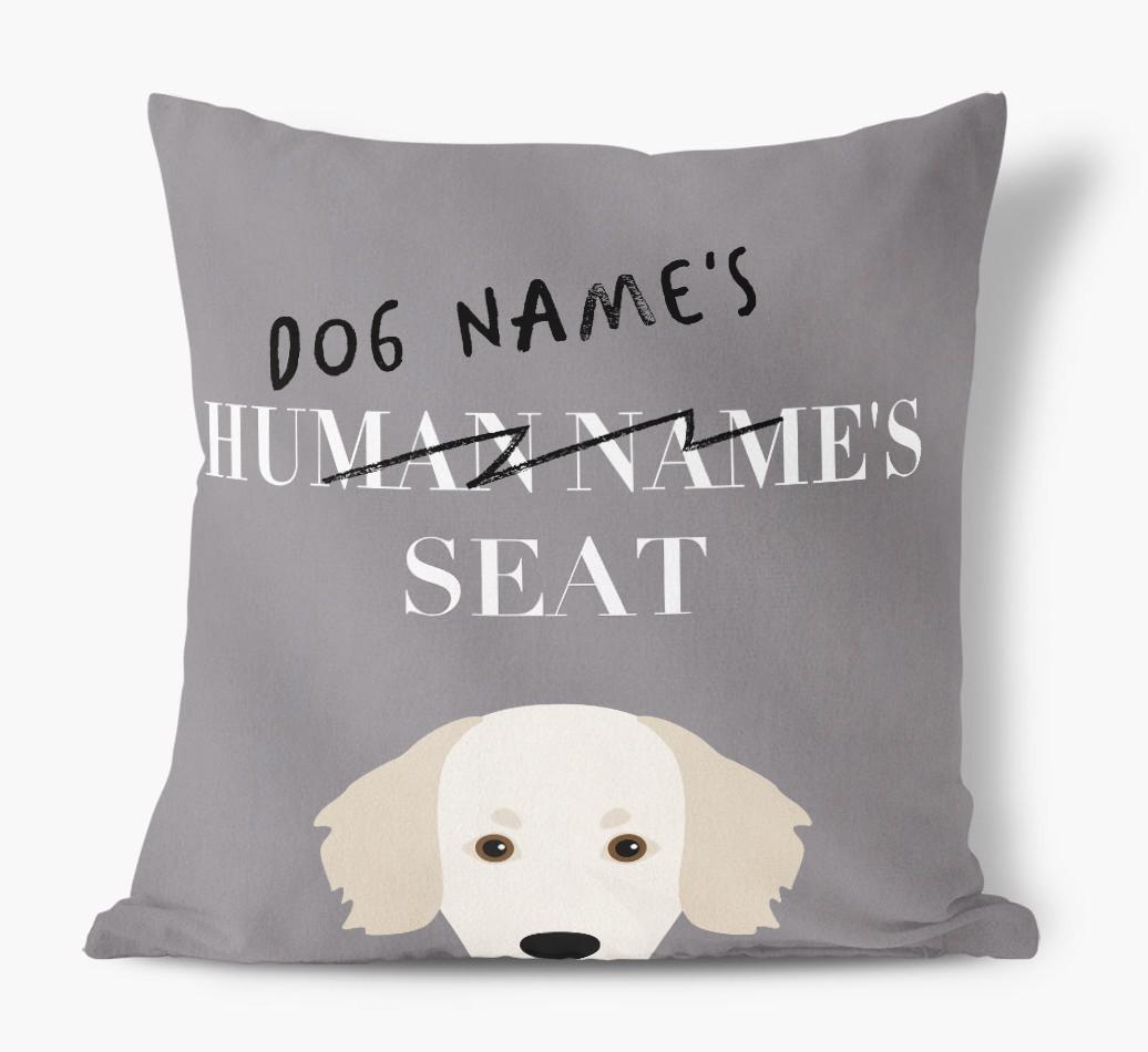 Human's Seat: Personalized {breedFullName} Canvas Pillow
