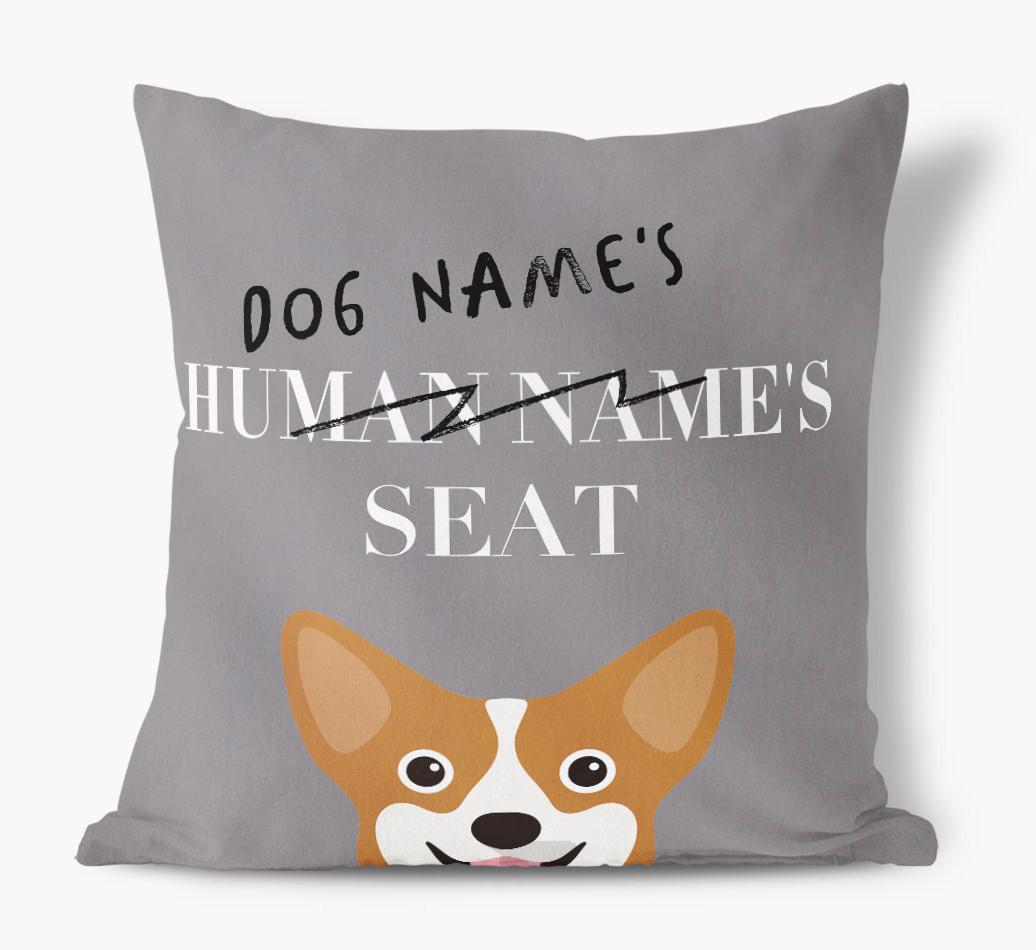 Human's Seat: Personalized {breedFullName} Canvas Pillow