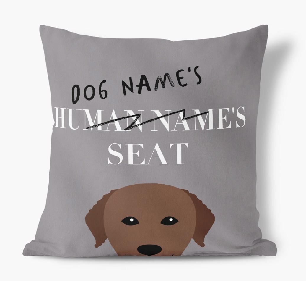 Human's Seat: Personalized {breedFullName} Canvas Pillow