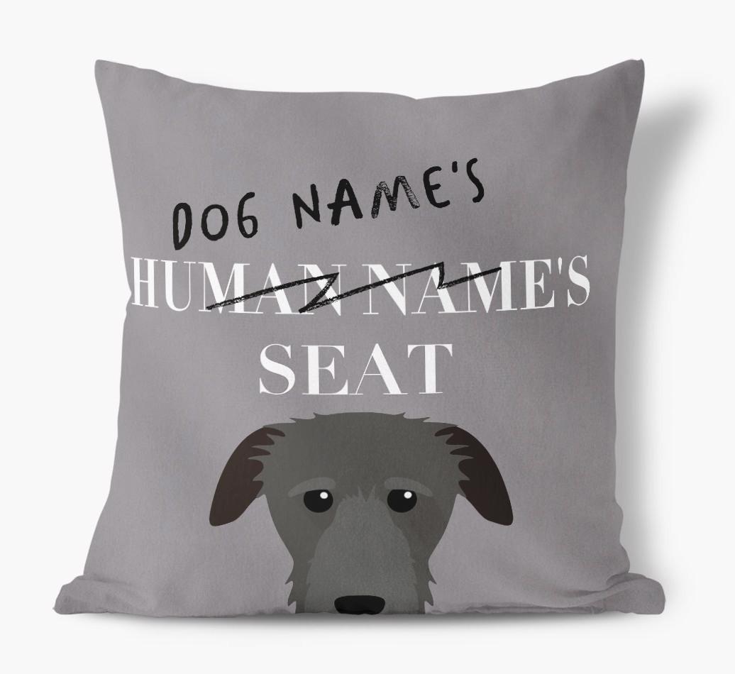 Human's Seat: Personalized {breedFullName} Canvas Pillow