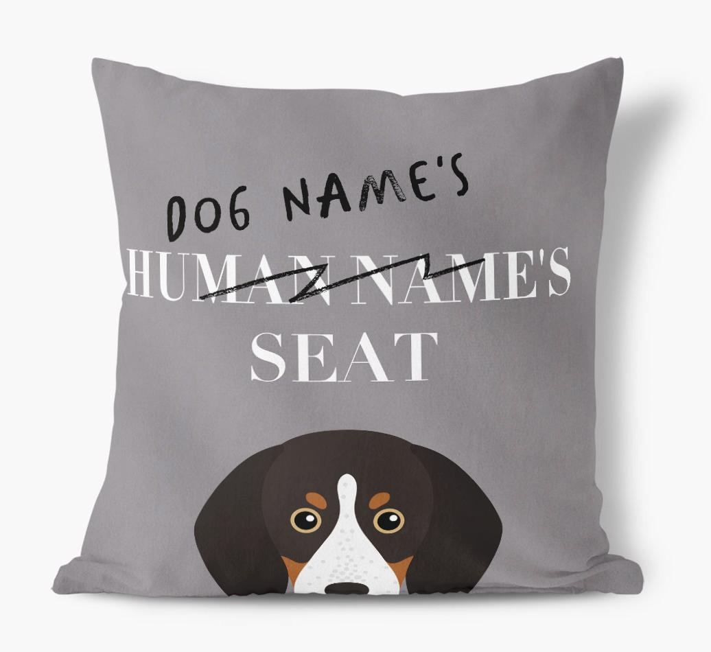 Human's Seat: Personalized {breedFullName} Canvas Pillow