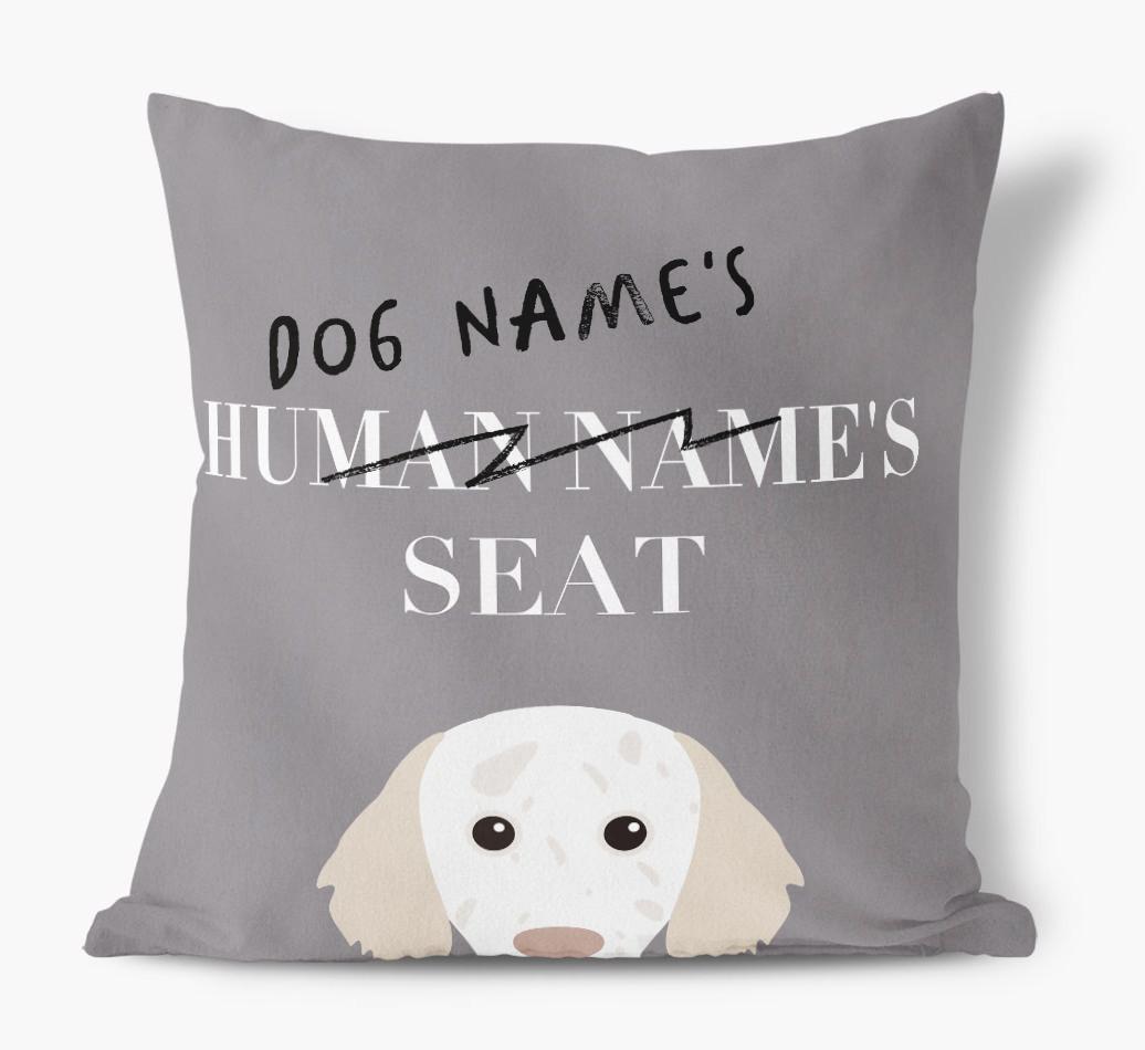 Human's Seat: Personalized {breedFullName} Canvas Pillow