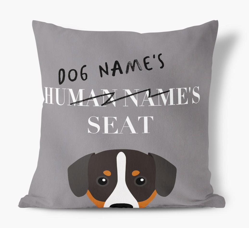 Human's Seat: Personalized {breedFullName} Canvas Pillow