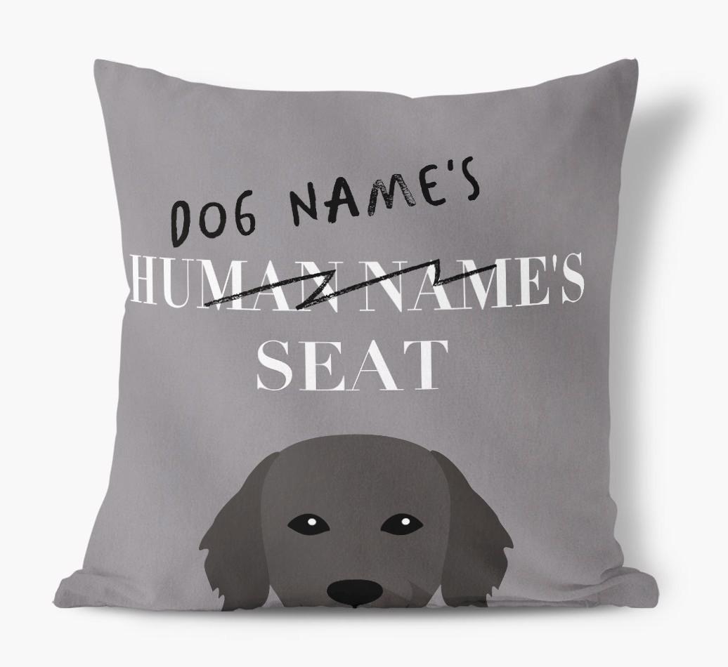 Human's Seat: Personalized {breedFullName} Canvas Pillow