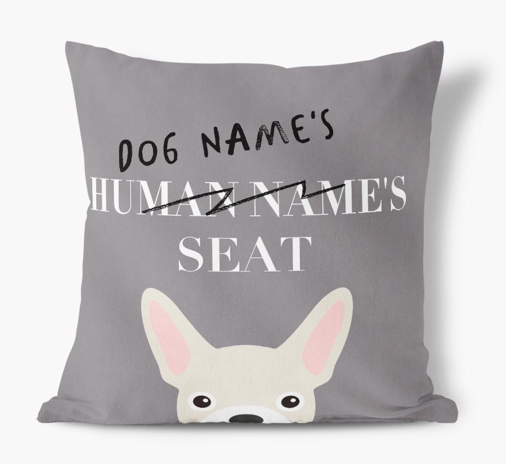 Human's Seat: Personalised {breedFullName} Canvas Cushion