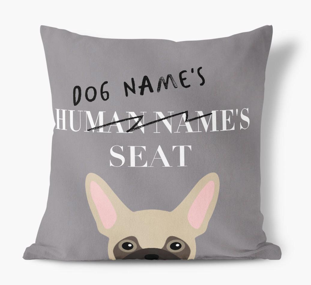 Human's Seat: Personalized {breedFullName} Canvas Pillow