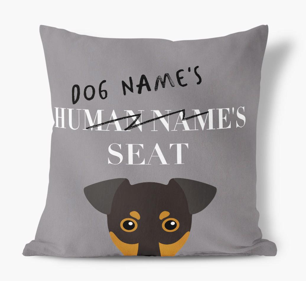 Human's Seat: Personalized {breedFullName} Canvas Pillow