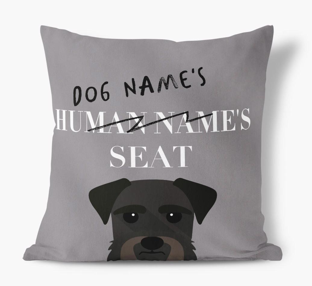 Human's Seat: Personalized {breedFullName} Canvas Pillow