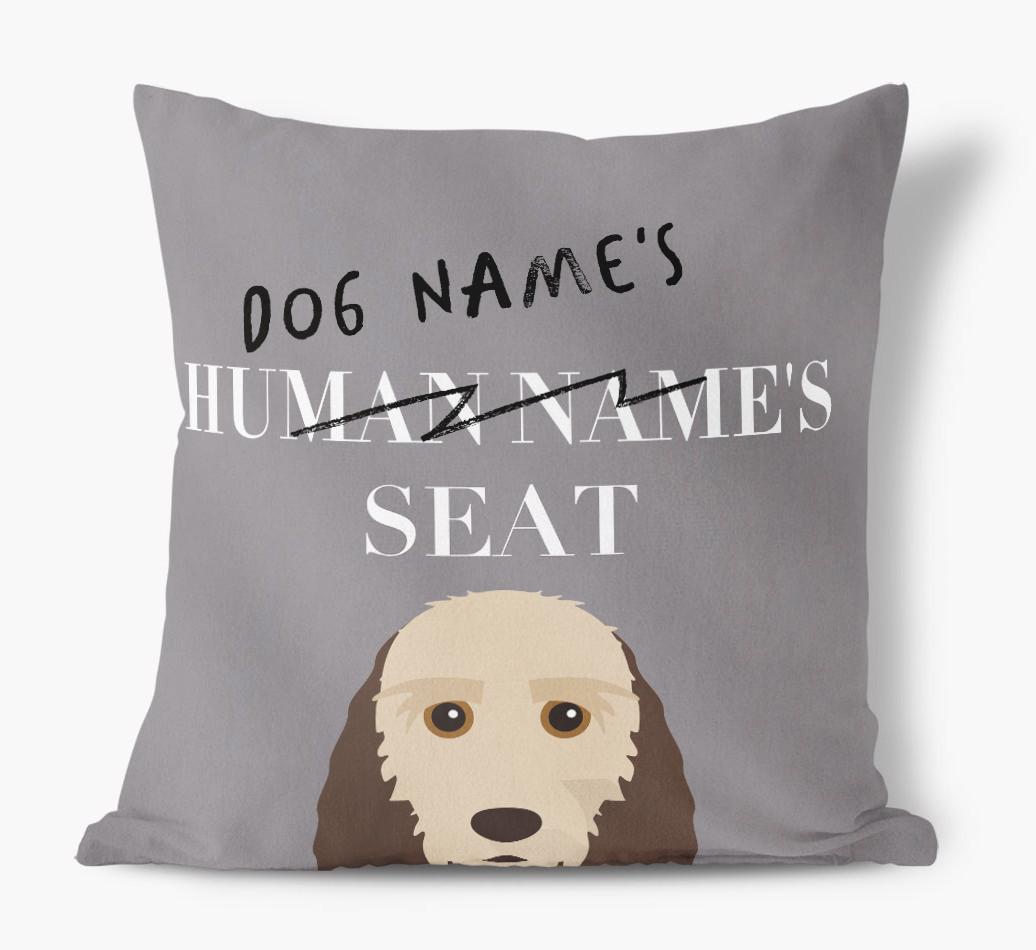 Human's Seat: Personalized {breedFullName} Canvas Pillow