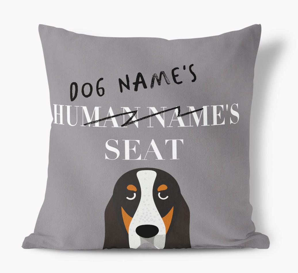 Human's Seat: Personalized {breedFullName} Canvas Pillow