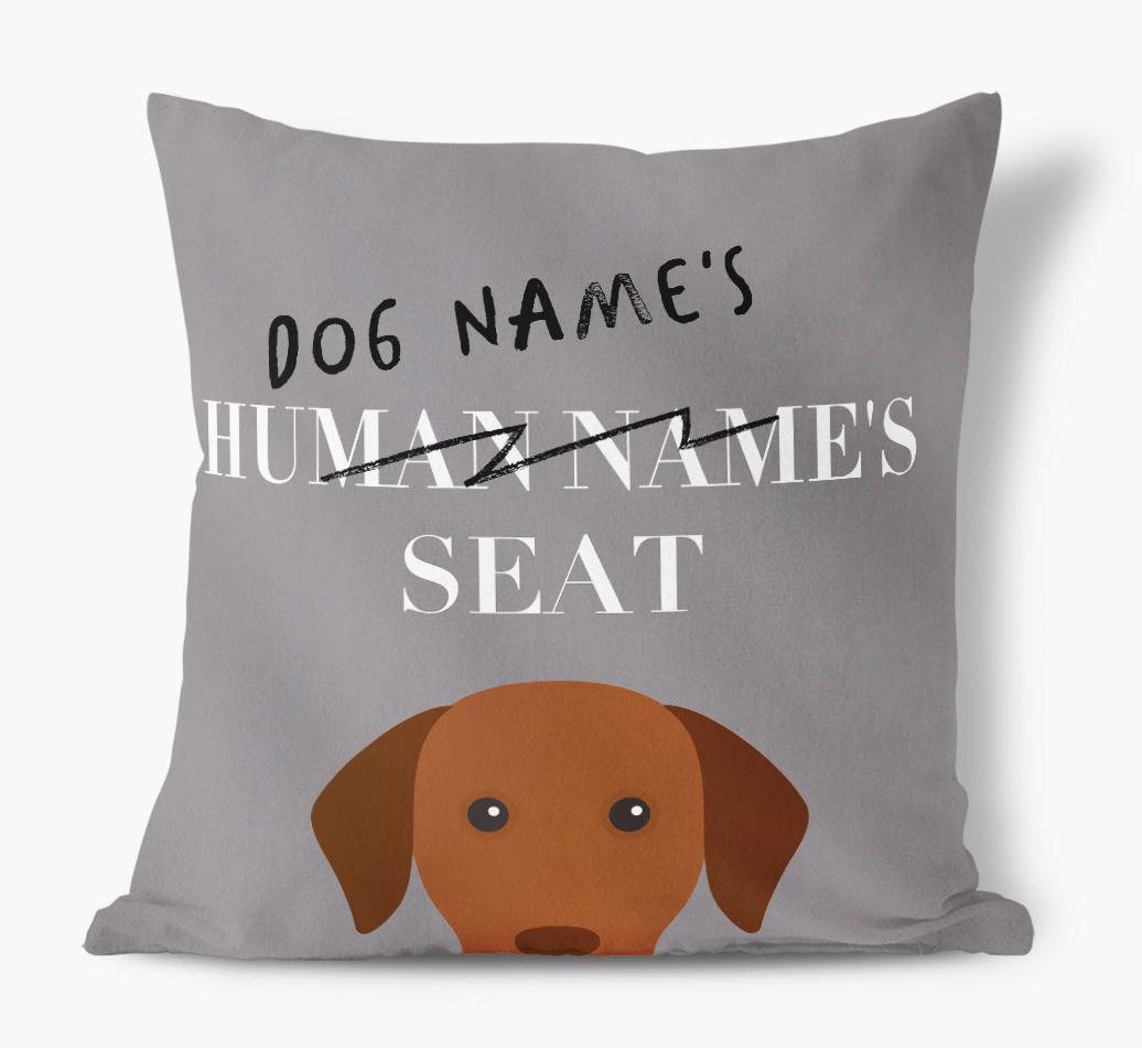Human's Seat: Personalised {breedFullName} Canvas Cushion