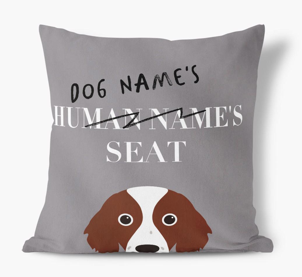 Human's Seat: Personalized {breedFullName} Canvas Pillow