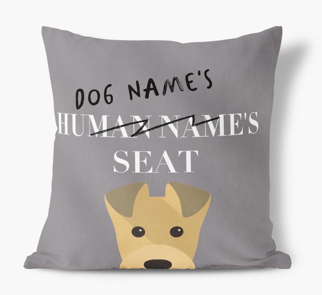 Human's Seat: Personalized {breedFullName} Canvas Pillow