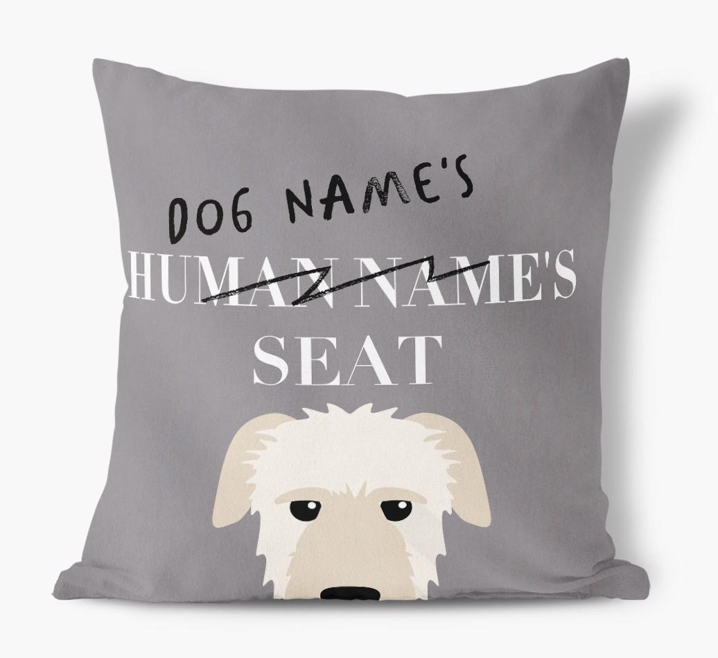 Human's Seat: Personalized {breedFullName} Canvas Pillow
