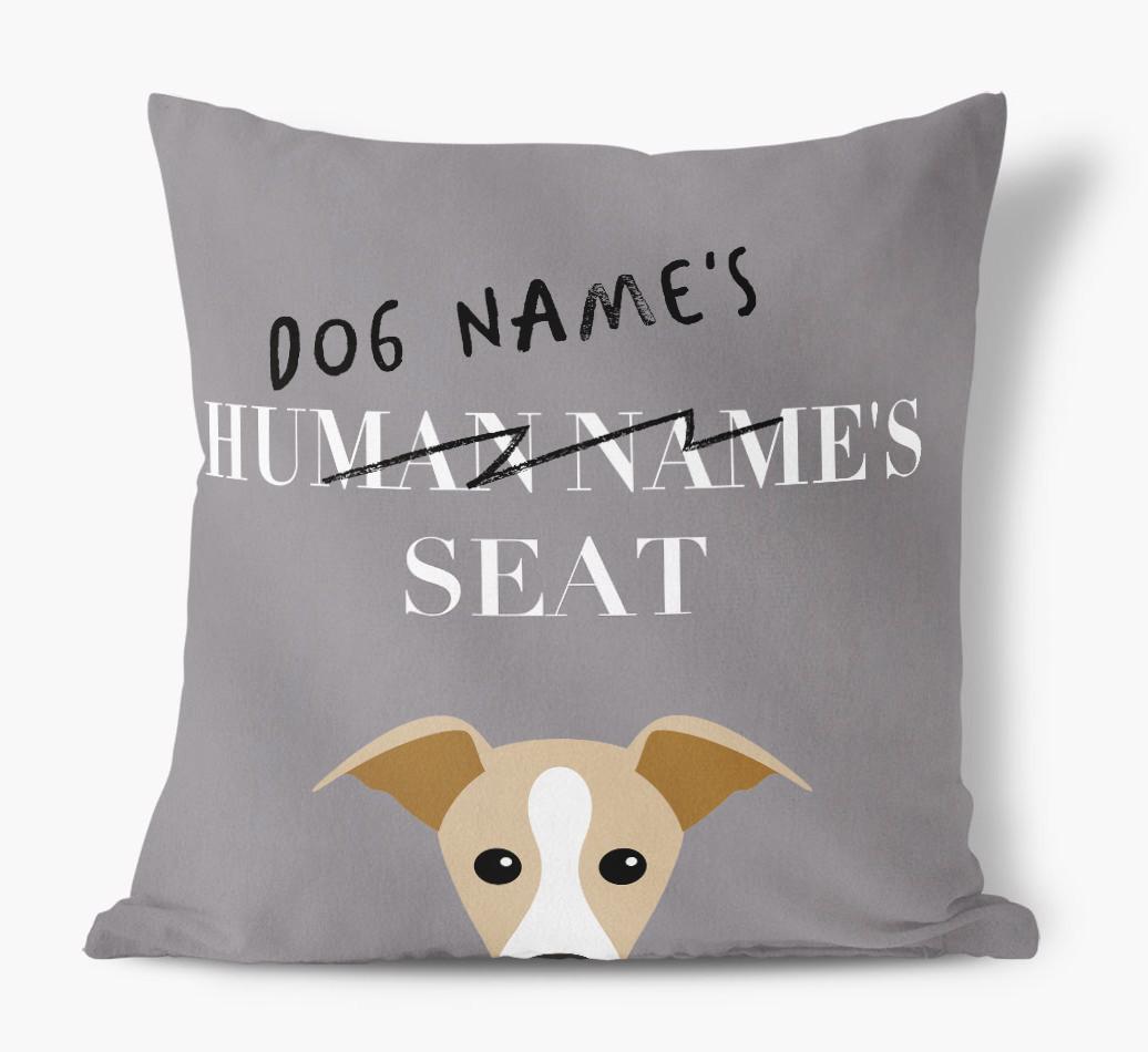 Human's Seat: Personalized {breedFullName} Canvas Pillow