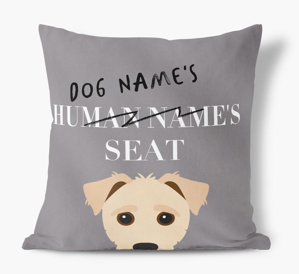 Human's Seat: Personalized {breedFullName} Canvas Pillow