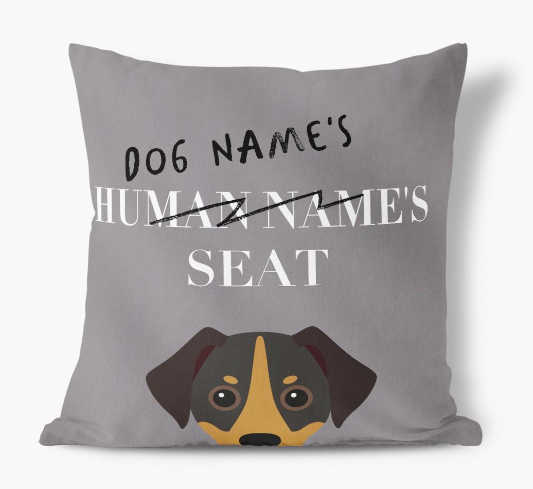 Human's Seat: Personalized {breedFullName} Canvas Pillow