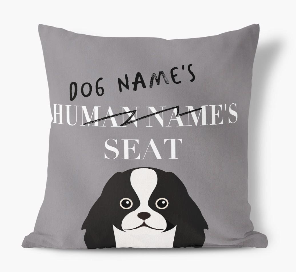 Human's Seat: Personalized {breedFullName} Canvas Pillow