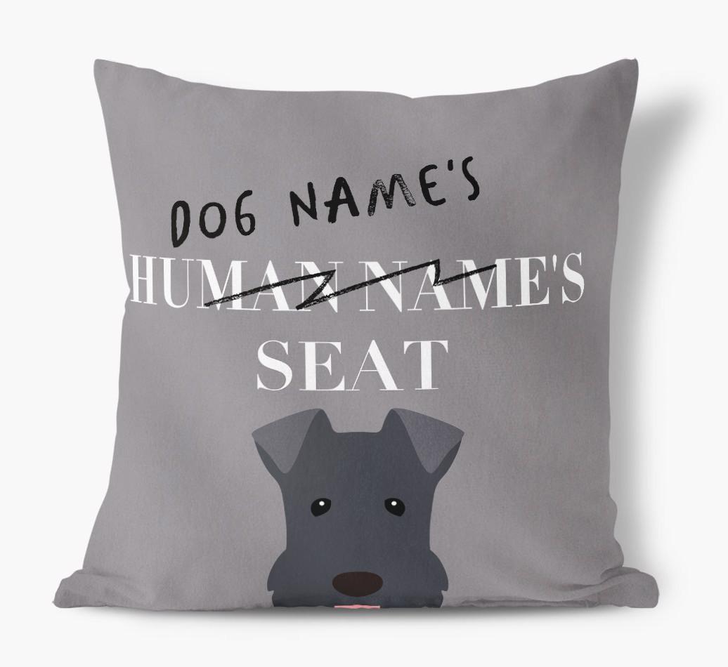 Human's Seat: Personalized {breedFullName} Canvas Pillow