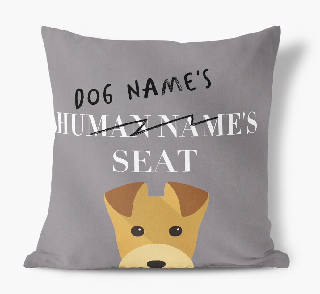 Human's Seat: Personalized {breedFullName} Canvas Pillow