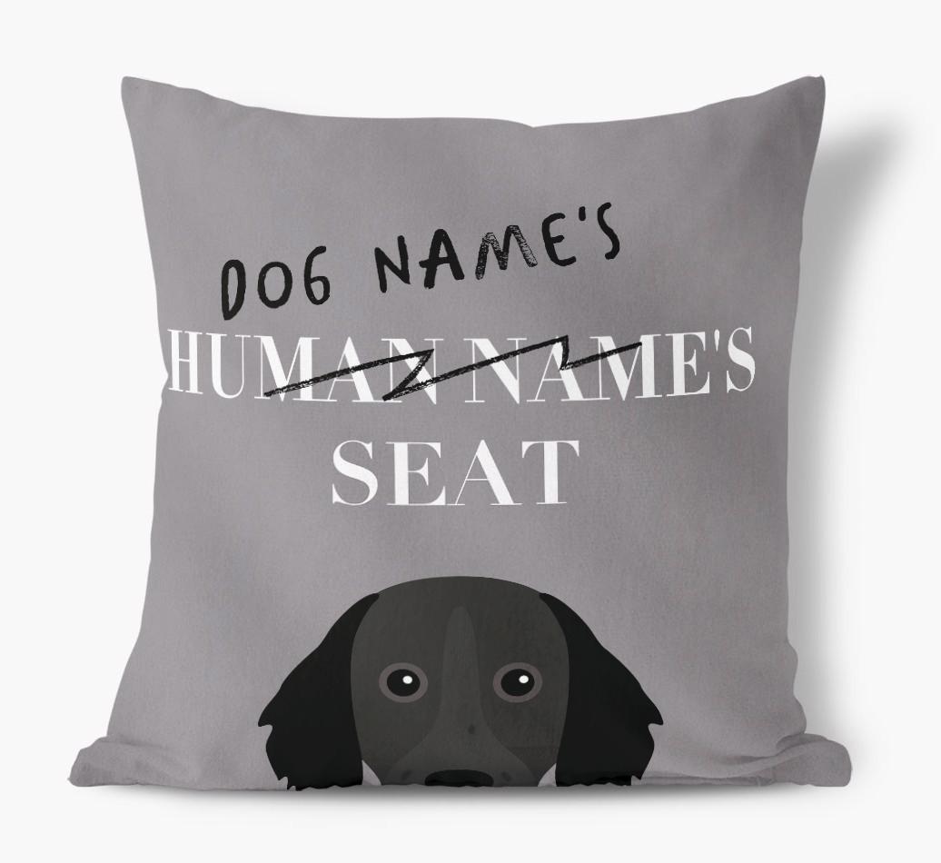 Human's Seat: Personalized {breedFullName} Canvas Pillow