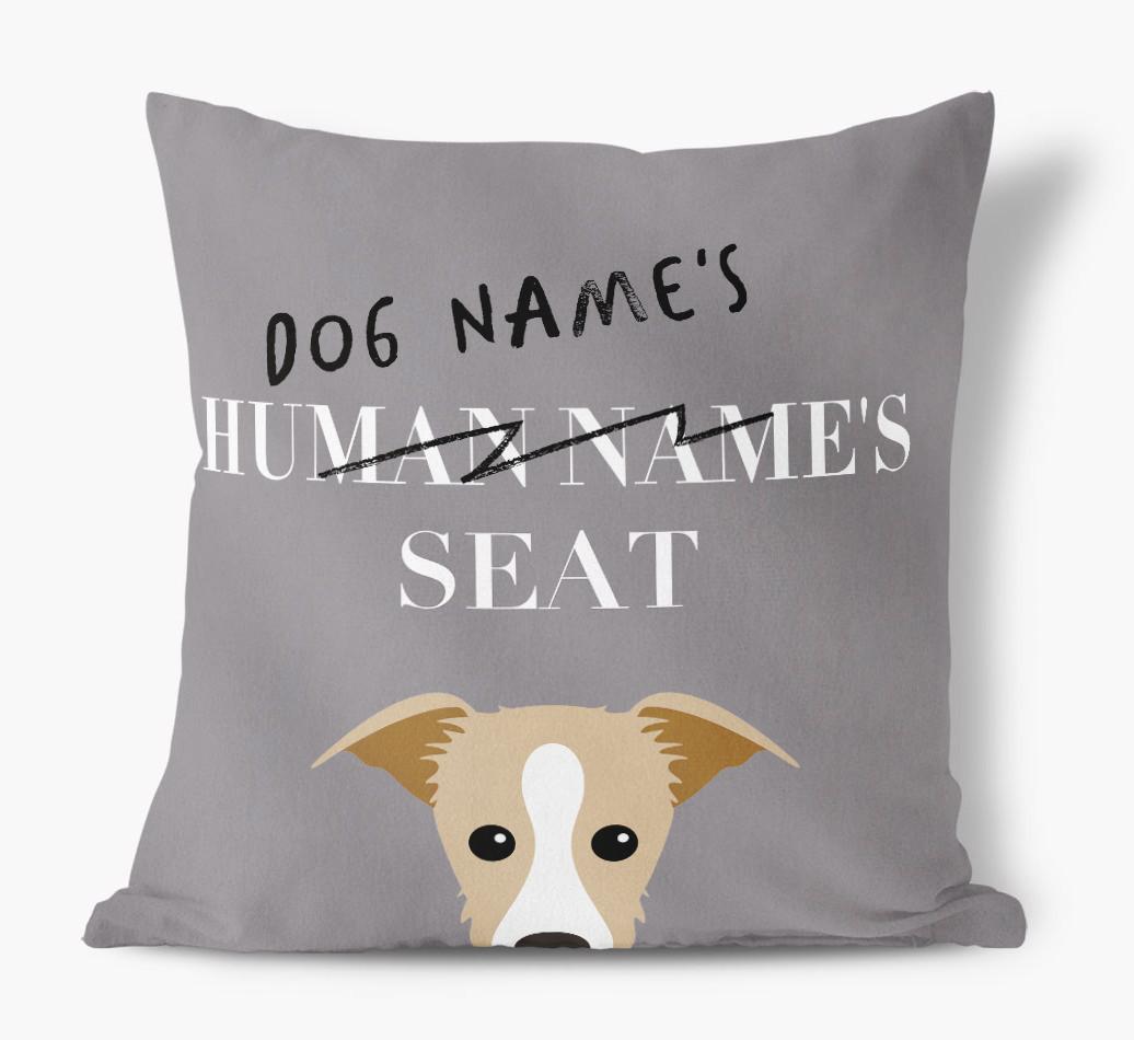 Human's Seat: Personalized {breedFullName} Canvas Pillow