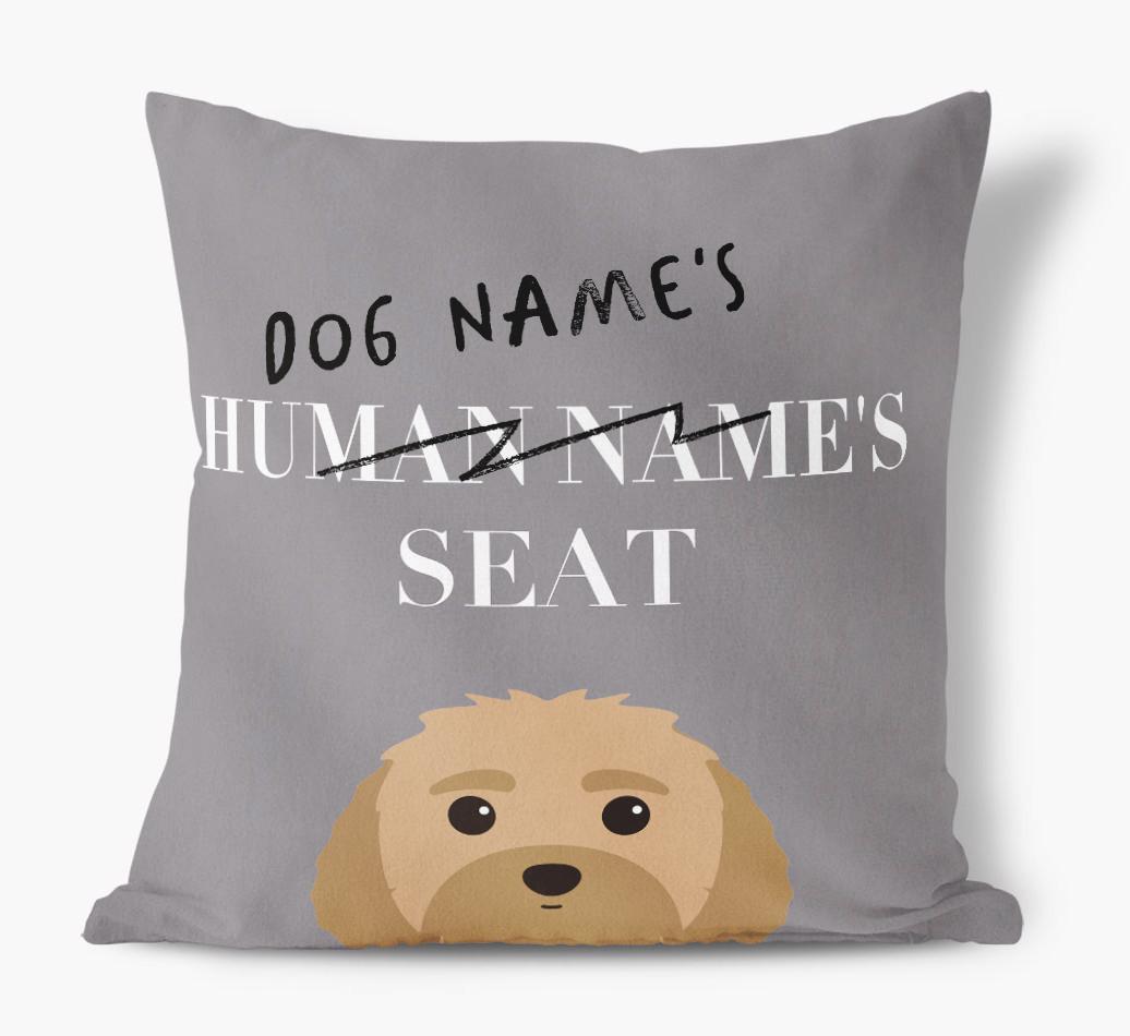 Human's Seat: Personalized {breedFullName} Canvas Pillow