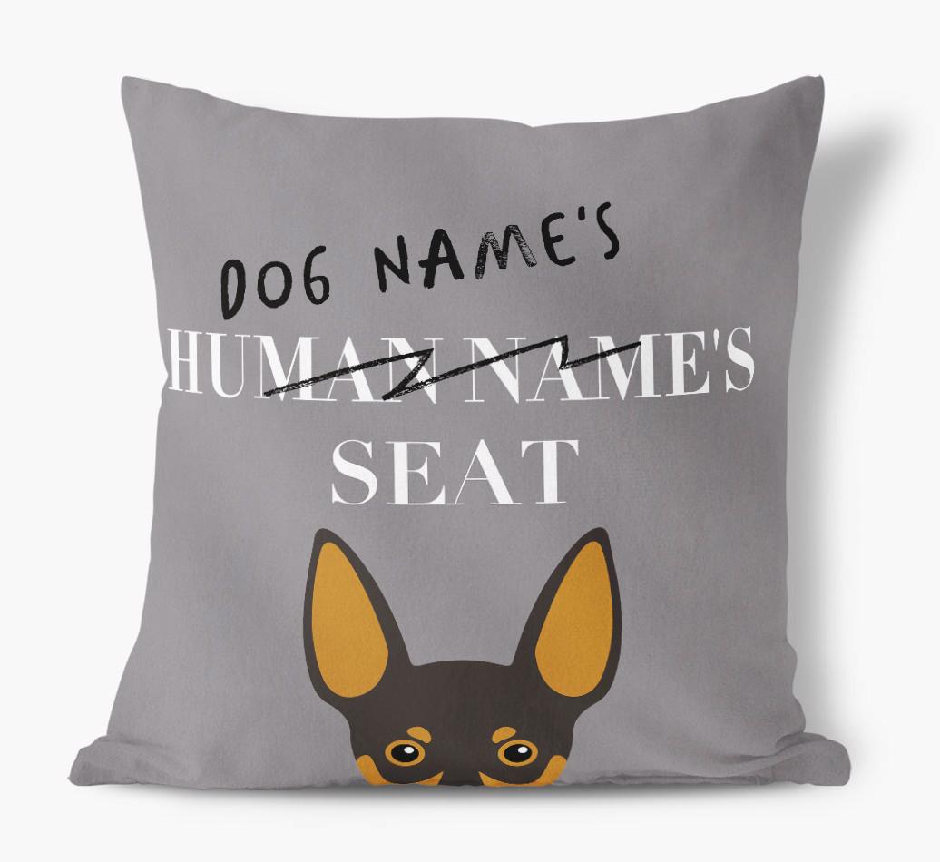 Human's Seat: Personalized {breedFullName} Canvas Pillow
