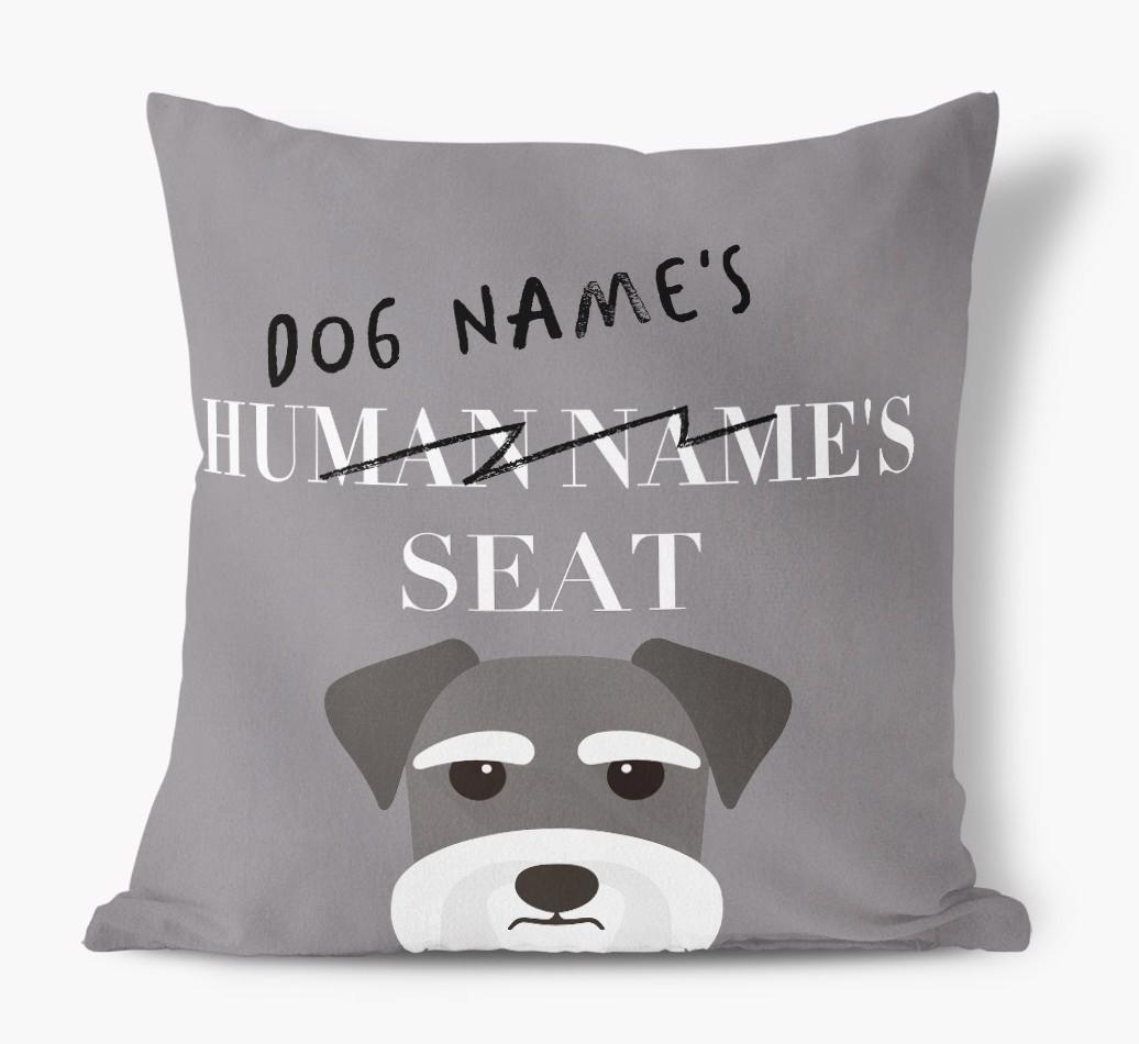 Human's Seat: Personalized {breedFullName} Canvas Pillow