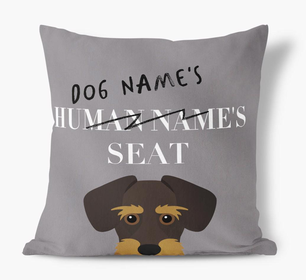 Human's Seat: Personalized {breedFullName} Canvas Pillow