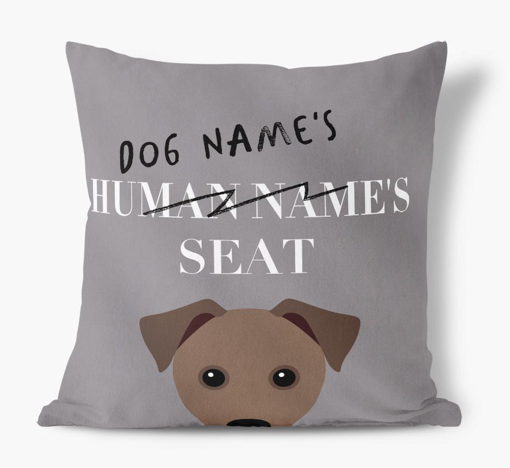 Human's Seat: Personalized {breedFullName} Canvas Pillow