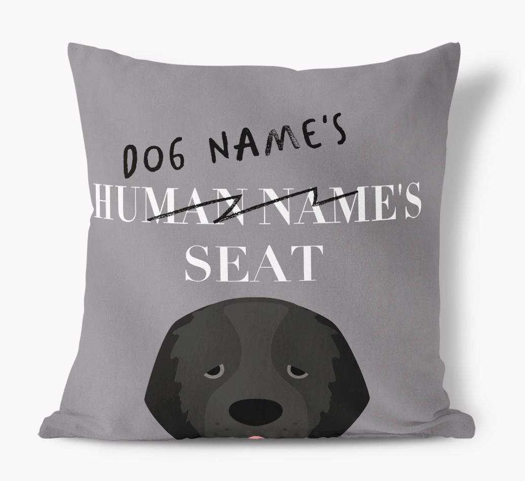 Human's Seat: Personalized {breedFullName} Canvas Pillow