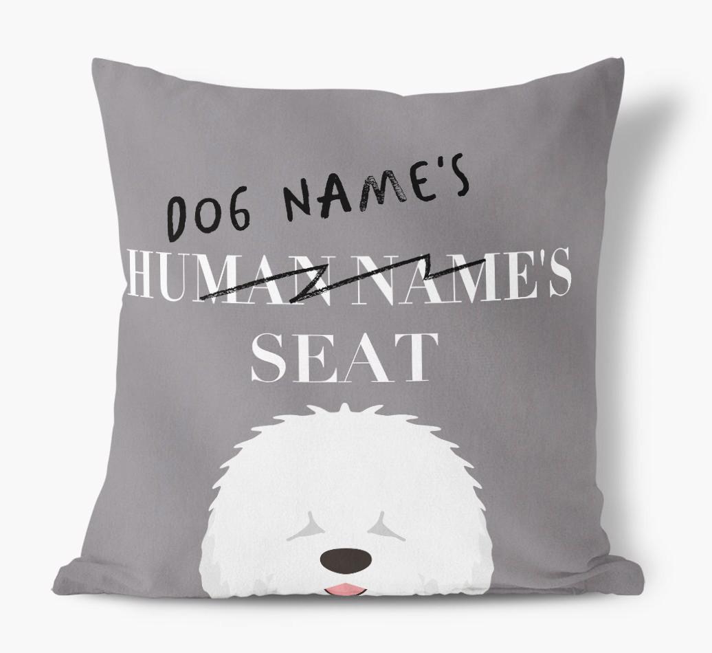 Human's Seat: Personalized {breedFullName} Canvas Pillow