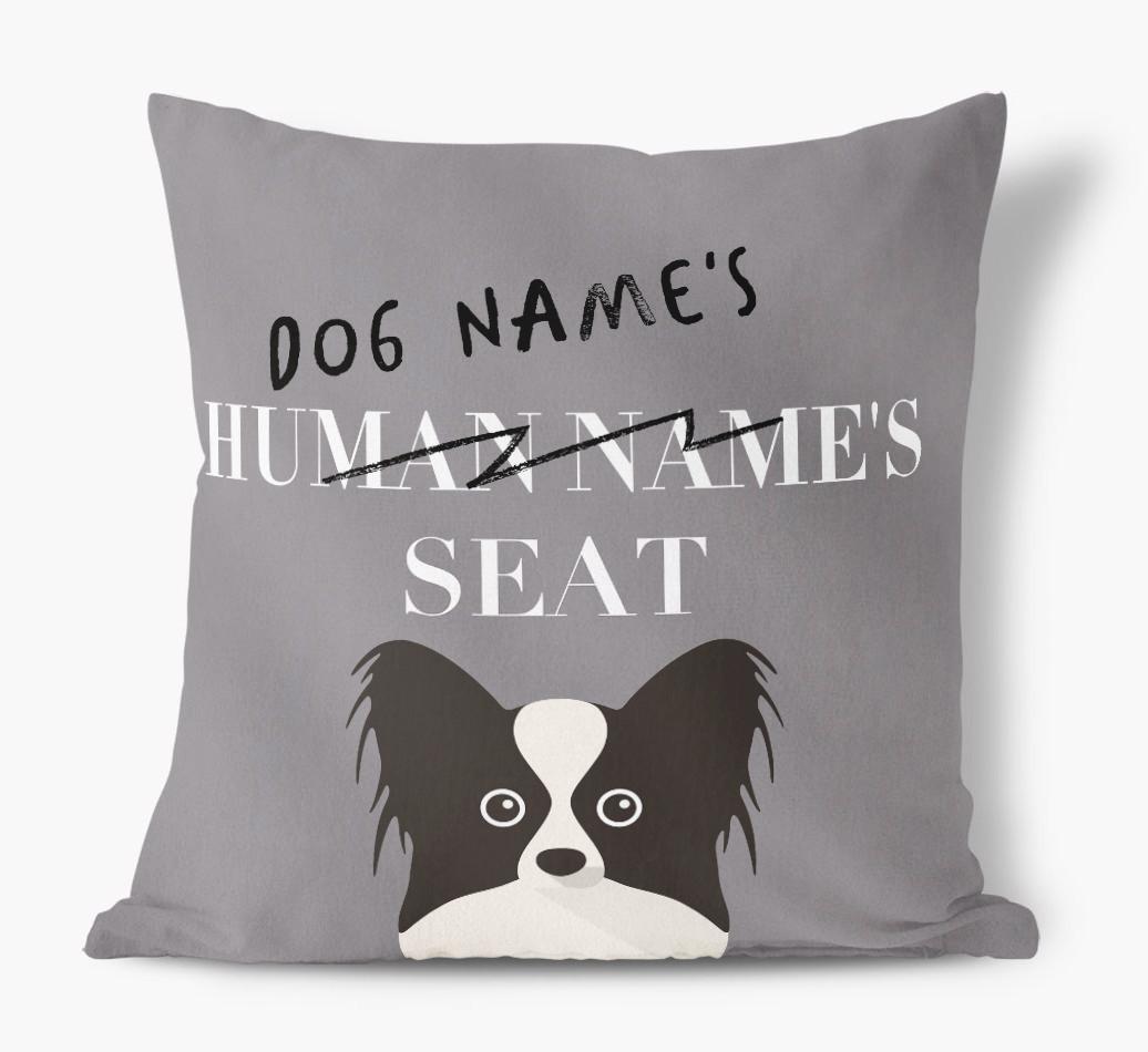 Human's Seat: Personalized {breedFullName} Canvas Pillow