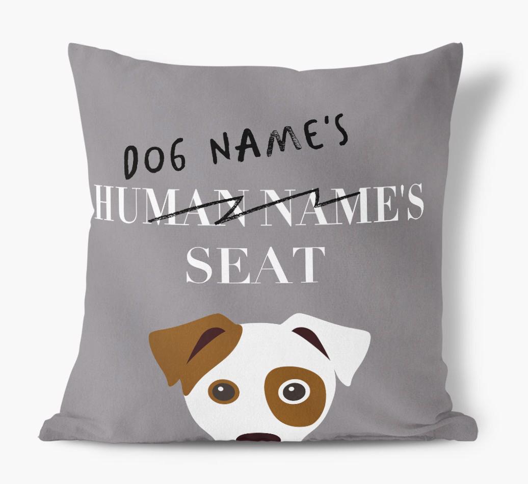 Human's Seat: Personalized {breedFullName} Canvas Pillow