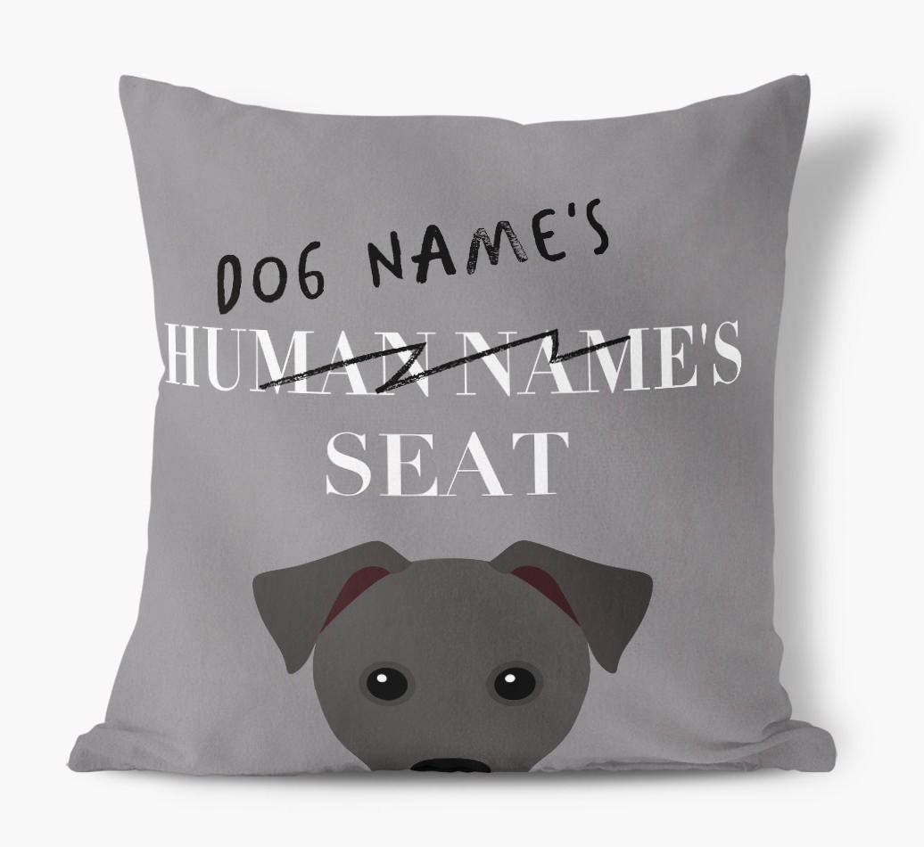Human's Seat: Personalized {breedFullName} Canvas Pillow